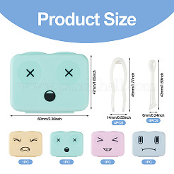4 Bags 4 Colors Plastic Contact Lens Care Tool Set&nbsp;AJEW-TAD0001-02