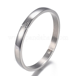 Tarnish Resistant 304 Stainless Steel Bangles&nbsp;STAS-I166-36B