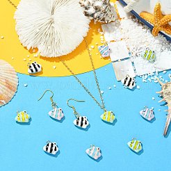 12Pcs 6 Colors Alloy Enamel Charms&nbsp;ENAM-CJ0007-49