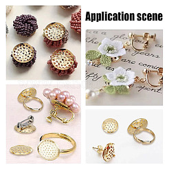 Brass Finger Ring/Brooch Sieve Findings&nbsp;KK-SC0002-67