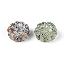 Picasso Baking Paint & Metal Enlaced Glass Beads&nbsp;DGLA-T004-75M