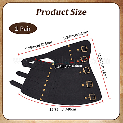 Medieval Imitation Leather Arm Armor&nbsp;AJEW-WH20020-651C