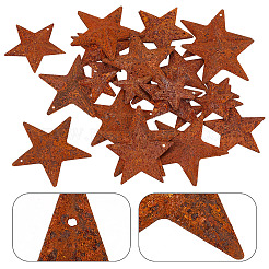 30Pcs 3 Style Rust Iron Pendants&nbsp;IFIN-GF0001-28