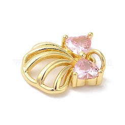 Rack Plating Brass Cubic Zirconia Pendants&nbsp;KK-Z056-10G