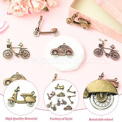 8Pcs 8 Styles Tibetan Style Alloy Pendants&nbsp;FIND-CJ0005-92