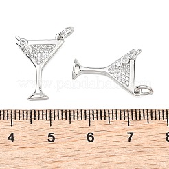 SHEGRACE Brass Micro Pave Clear Cubic Zirconia Pendants&nbsp;XGRQ1U745-379P