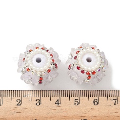 Flower Style Resin Rhinestone Beads&nbsp;CLAY-NH0003-05S-04