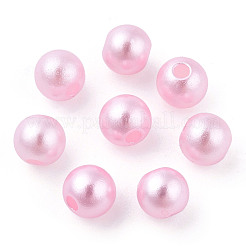 Spray Painted ABS Plastic Imitation Pearl Beads&nbsp;OACR-T015-05A-17