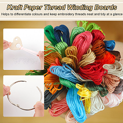 80Pcs Wood Craft Supplies with 1Pcs Iron Loose Leaf Book Binder Hinged Rings&nbsp;AJEW-BC0007-47C