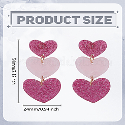 1 Pair Alloy & Acrylic Dangle Stud Earrings for Women&nbsp;EJEW-LP0003-68
