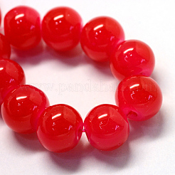 Baking Paint Imitation Jade Glass Round Bead Strands&nbsp;X-DGLA-Q021-10mm-05