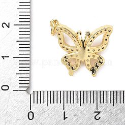 Brass Micro Pave Cubic Zirconia Pendants&nbsp;KK-D357-36G