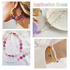 8 Strands 4 Colors Transparent Glass Beads Strands&nbsp;GLAA-TA0001-23