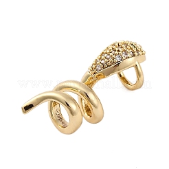 Brass Micro Pave Cubic Zirconia Pendants&nbsp;KK-P289-09G