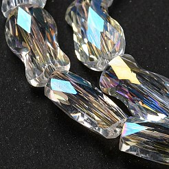 Transparent Electroplate Glass Beads Strands&nbsp;GLAA-G116-01A-AB01