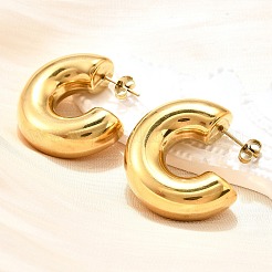 Ion Plating(IP) 316 Surgical Stainless Steel Stud Earrings for Women&nbsp;EJEW-C053-02G
