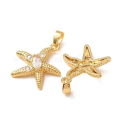 Brass Micro Pave Clear Cubic Zirconia Pendants&nbsp;CU-CBAA8E2-01G