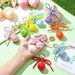 10Pcs Polyester & Spandex Keychains&nbsp;KEYC-CJ00012