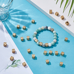 26Pcs 26 Styles 304 Stainless Steel Cube Beads&nbsp;STAS-UN0063-94