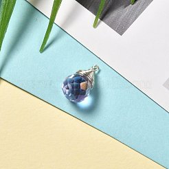 Transparent Glass Charms&nbsp;PALLOY-JF00853-02