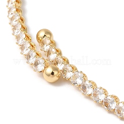 Rack Plating Brass Cubic Zirconia Elasticity Necklaces&nbsp;NJEW-S425-01G