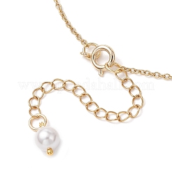 Round White Shell Pearl Graduated Beaded Necklaces for Women&nbsp;NJEW-JN05305