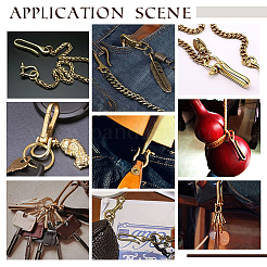 2Pcs Brass Shackle Clasps with Brass S Hook Clasps&nbsp;KK-PH0010-57LG