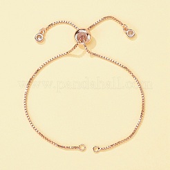 4Pcs 4 Colors Rack Plating Brass Chain Bracelet Making&nbsp;MAK-FS0001-01