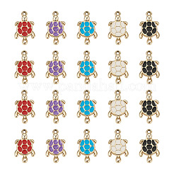 40Pcs 5 Colors Zinc Alloy Enamel Connector Charms&nbsp;ENAM-YS0001-08
