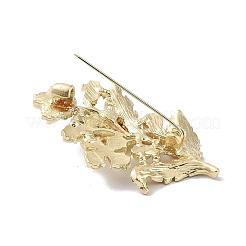 Flower with Heart Alloy Resin Brooch for Women&nbsp;JEWB-C029-15