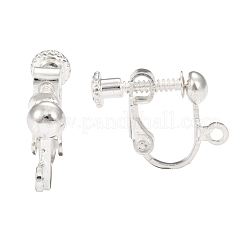 Brass Screw On Clip-on Earring Findings&nbsp;KK-L164-01S