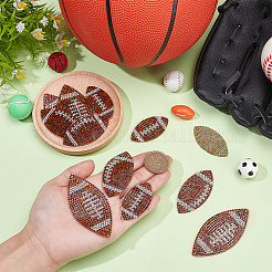 12Pcs 3 Styles Sports Theme Resin Rhinestone Iron on/Sew on Cloth Patches&nbsp;DIY-OC0015-19