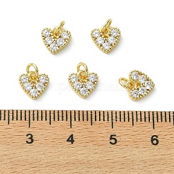 Brass Micro Pave Cubic Zirconia Pendants&nbsp;KK-C143-53G