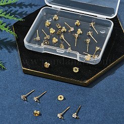 16Pcs Brass Stud Earring Findings&nbsp;KK-FS0001-57