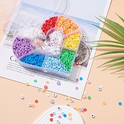 8 Colors Handmade Polymer Clay Beads&nbsp;CLAY-YW0001-36