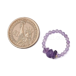 Natural Gemstone Beaded Rings&nbsp;RJEW-TA00191