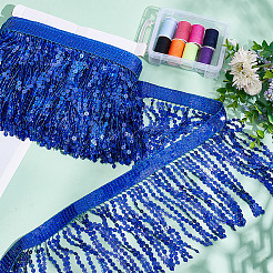 10 Yards Polyester Tassel Lace Ribbon&nbsp;DIY-WH0430-569C