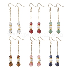 6 Pairs Shell Pearl Dangle Earrings&nbsp;EJEW-JE06497