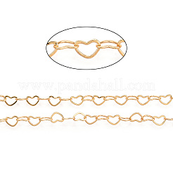 Brass Heart Link Chains&nbsp;CHC-Q003-02G