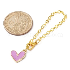 Heart Alloy Enamel Pendant Decoration&nbsp;HJEW-JM01459