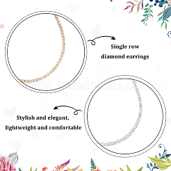 4 Pairs 4 Style Crystal Rhinestone Hollow Out Teardrop Dangle Earrings&nbsp;EJEW-AN0003-09