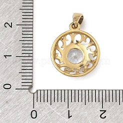 304 Stainless Steel Rhinestone Pendants&nbsp;STAS-A140-05C-G