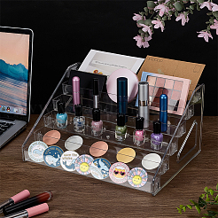 6-Tier Acrylic Badge Display Risers Stands&nbsp;ODIS-WH0334-001D