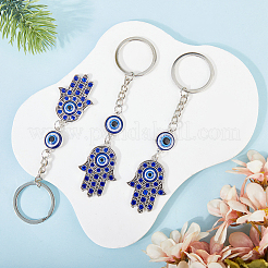5Pcs Alloy Lampwork Keychain Bar&nbsp;KEYC-CP0001-41