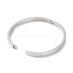 3Pcs 3 Color 304 Stainless Steel Grooved Bangles Set&nbsp;BJEW-F464-02