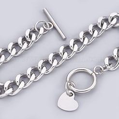 Tarnish Resistant 304 Stainless Steel Curb Chain Bracelets&nbsp;BJEW-P237-04P