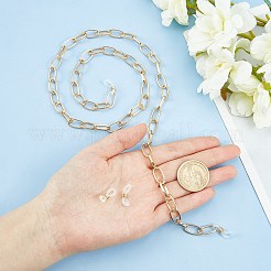 Aluminium Cable Chains/Paperclip Chains Eyeglasses Chains&nbsp;AJEW-AR0001-09G