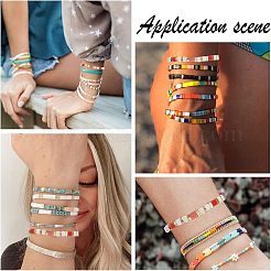 474Pcs Rectangle 2-Hole Opaque Glass Seed Beads&nbsp;SEED-NB0001-59