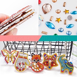 Acrylic Diamond Painting Hamsa Hand Pendant Keychain Kits&nbsp;PW-WG42451-01