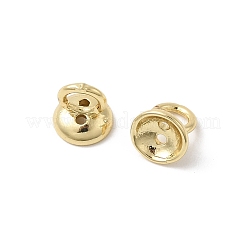 Brass Bead Cap Pendant Bails&nbsp;KK-Z137-02G-01